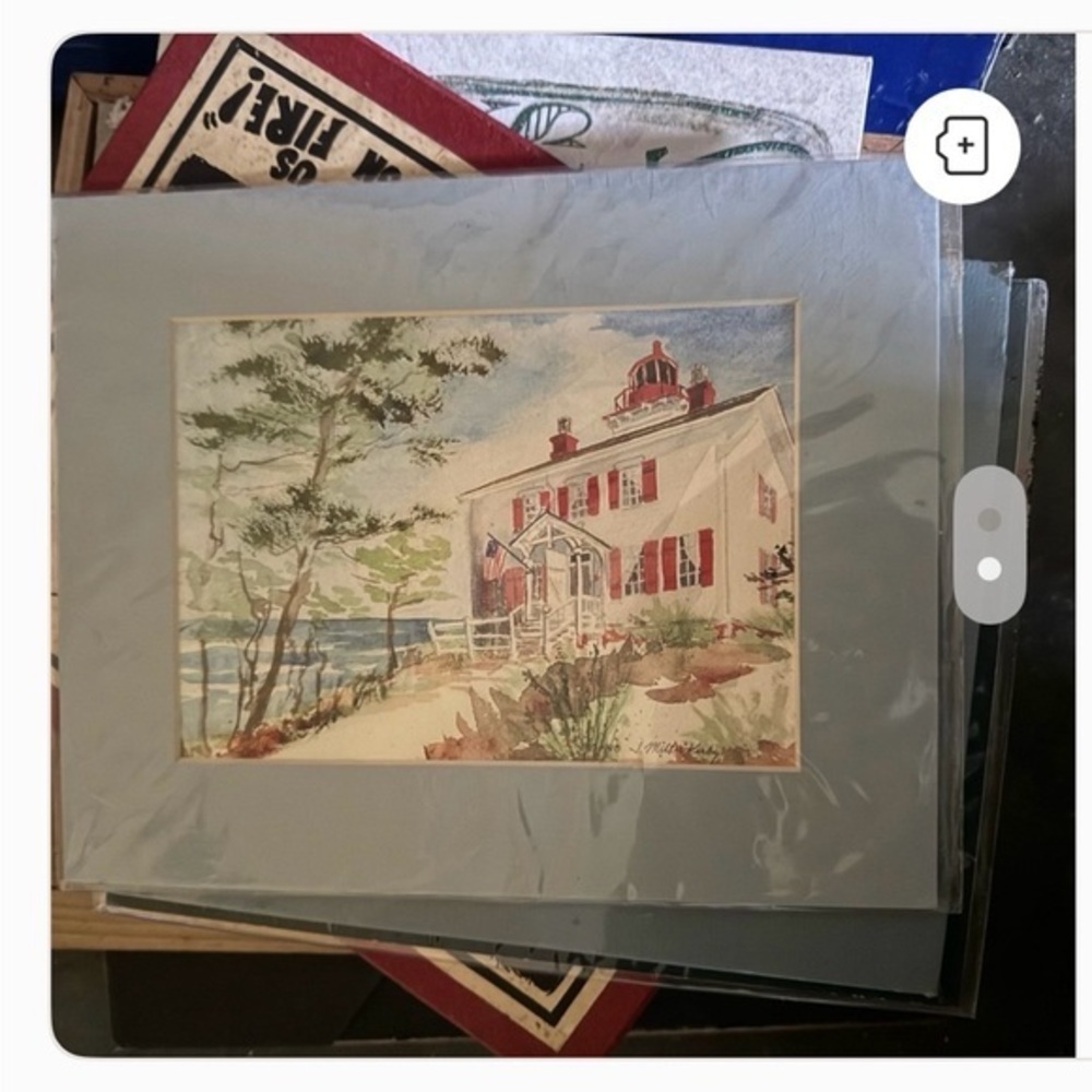 Charming Lighthouse Watercolor Art